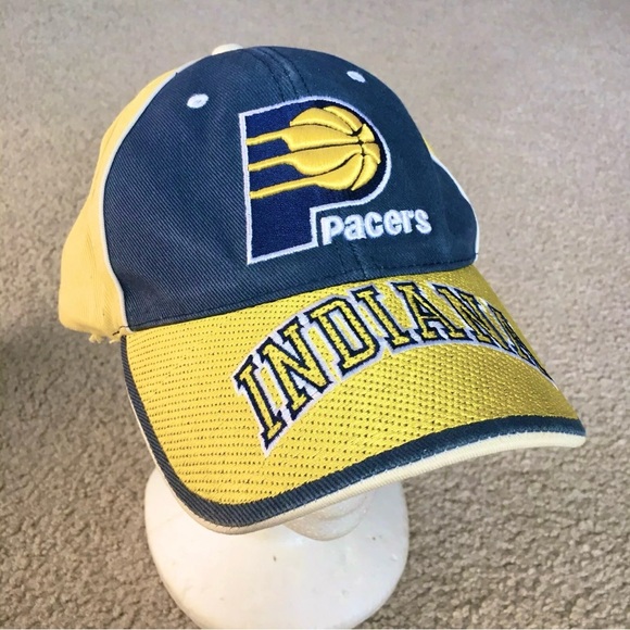 Vintage 1990s NBA INDIANA PACERS Embroidered Team Hat Cap Adjustable Strapback - Picture 3 of 13
